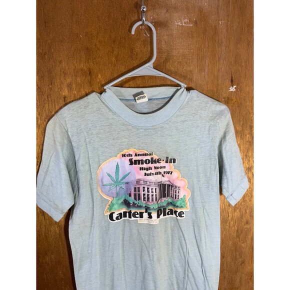 RARE Youth International Party YIP 1977 Washington DC‎ Smoke-In Hippie Shirt L - Picture 6 of 11
